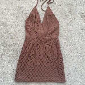 Lace mini dress.
